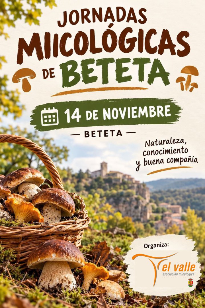 Cartel de Jornadas micológicas de Beteta 2026