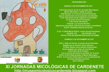 XI Jornadas Micológicas de Amivall en Cardenete (2017)