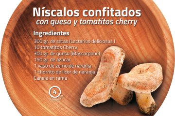 Níscalos confitados con queso y tomatitos cherry: una receta dulce y sofisticada