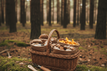 Recolección responsable de setas: cesta, separación y transporte sin riesgos