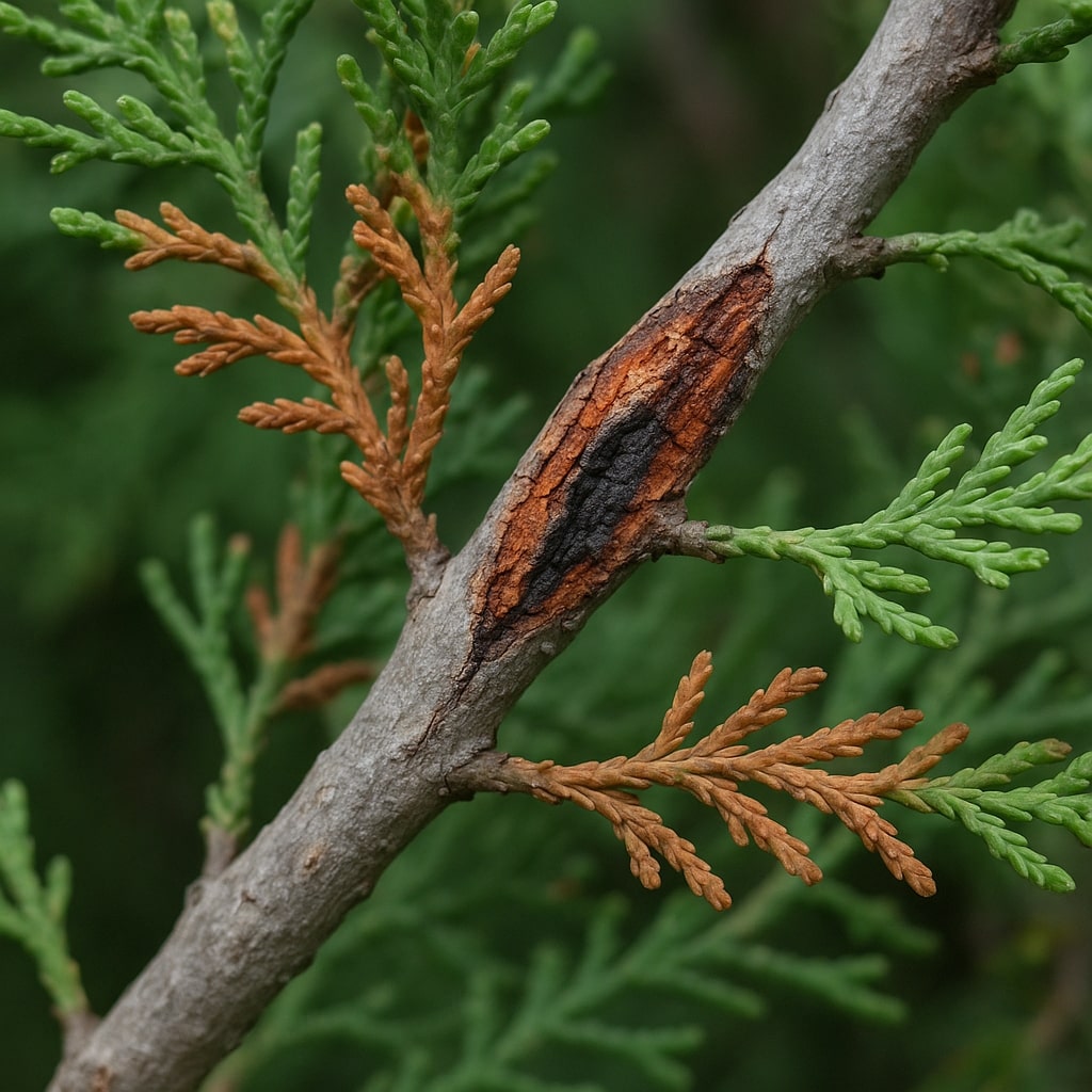 Ciprés afectado por Seiridium cardinale